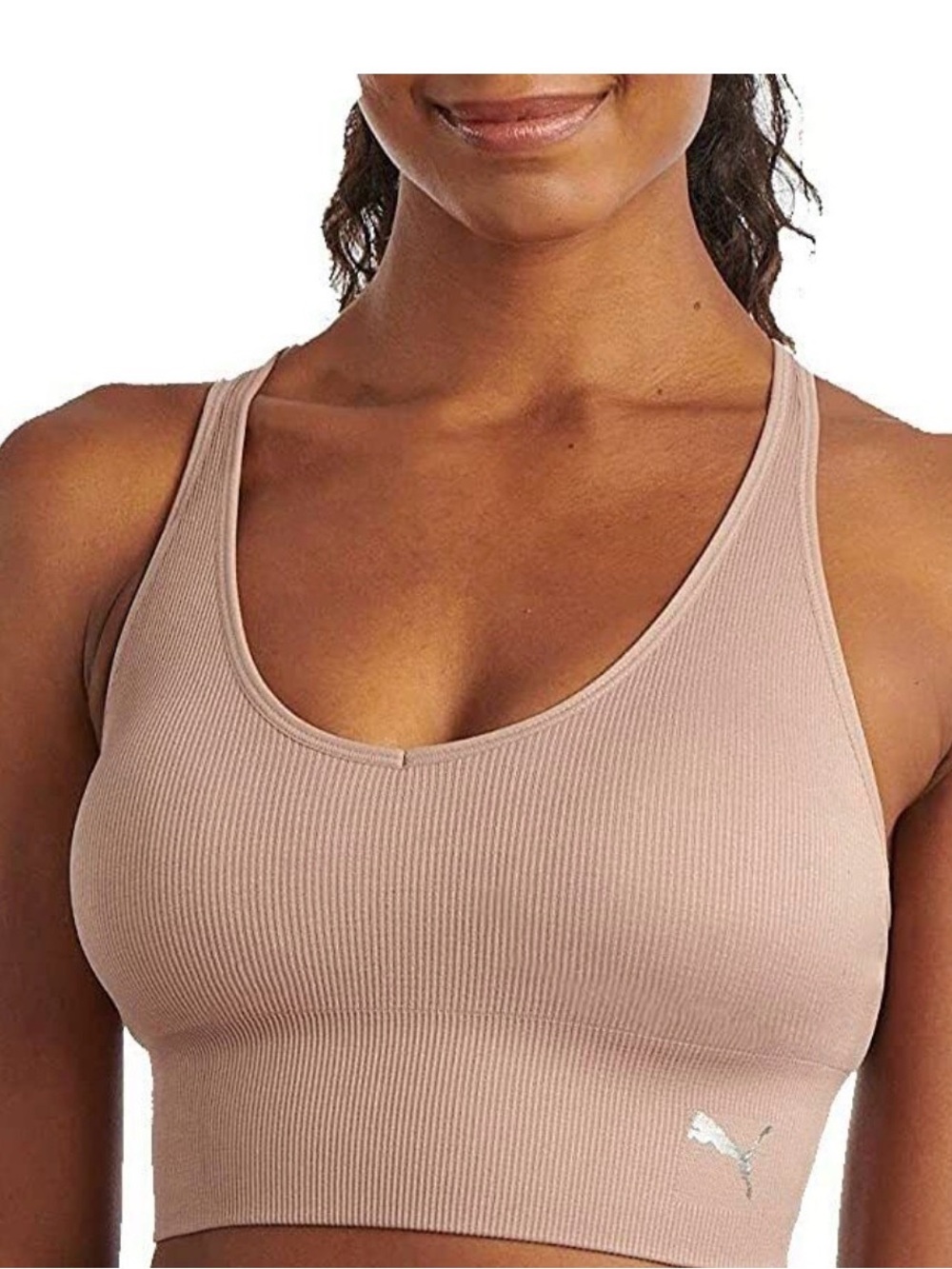 Women’s Puma‎ seamless bra in brown, medium, J80